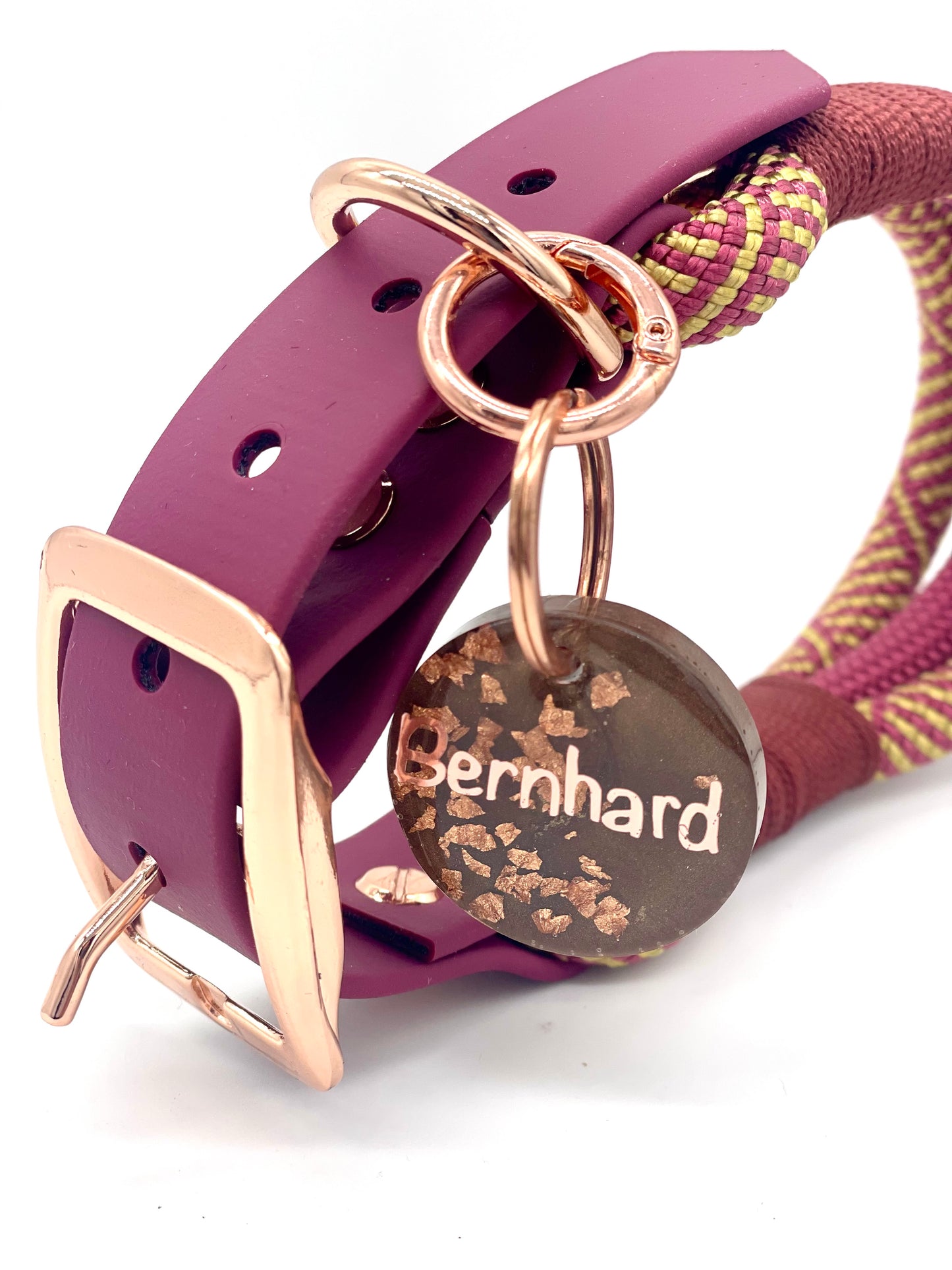 Set „Poesie“ – verstellbares Halsband & Handsfree-Leine