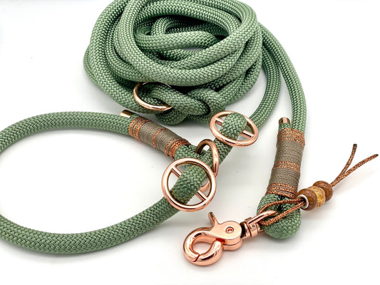 Retrieverleine Zugstopp Hundeleine Tauleine Mix & Match
