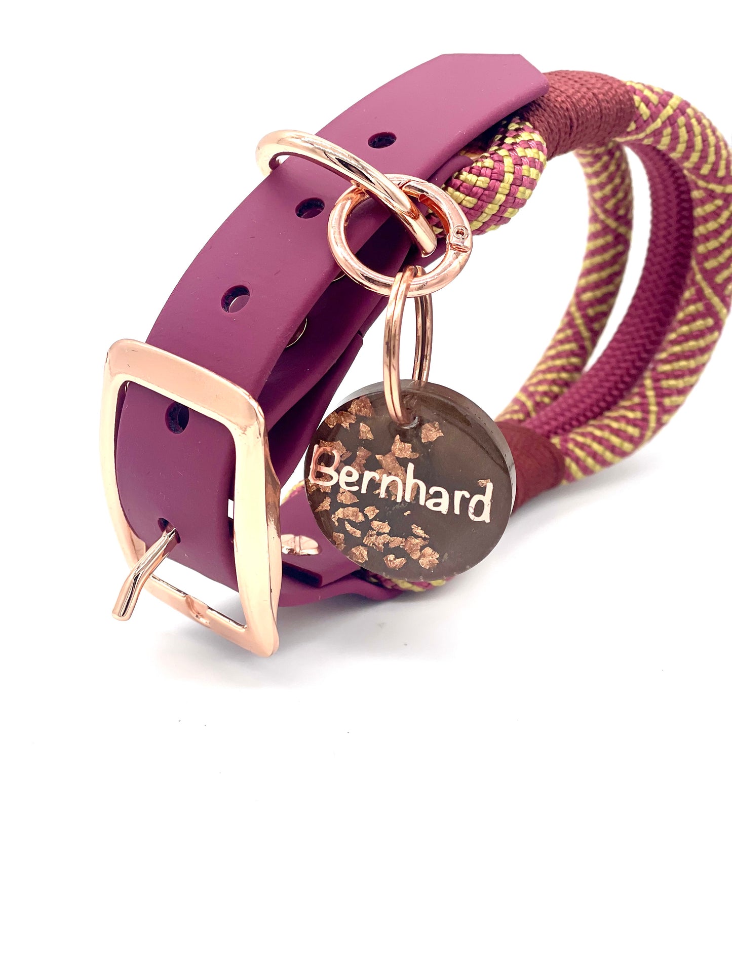 Set „Poesie“ – verstellbares Halsband & Handsfree-Leine