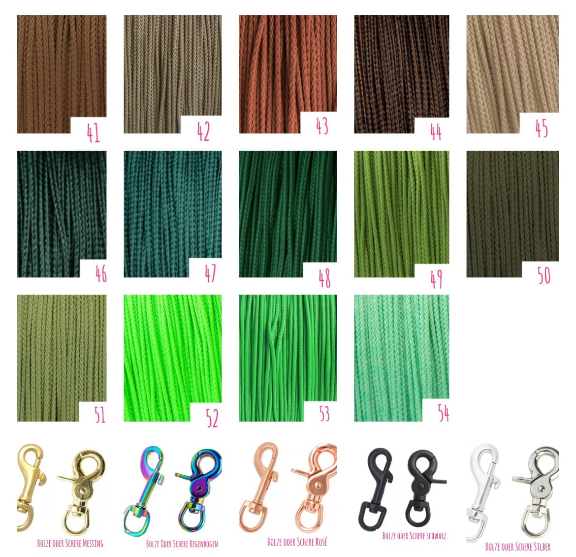 Retrieverleine Zugstopp Hundeleine Tauleine Mix & Match