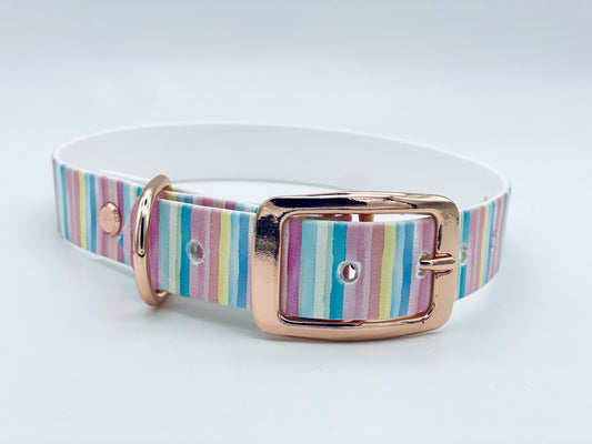 Halsband Biothane Regenbogen - passend zur Einhornleine